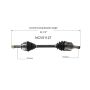 GSP NCV51127 97-02 Mitsubishi Mirage (1.5) CV Axle Assembly  - Front Left