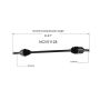 GSP NCV51128 97-02 Mitsubishi Mirage DE (1.5) CV Axle Assembly  - Front Right