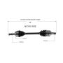 GSP NCV51552 03-06 Mitsubishi Outlander (FWD) CV Axle Assembly  - Front Left