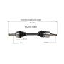 GSP NCV51568 Dodge, Eagle, Mitsubishi, Plymouth... CV Axle Assembly  - Front Right