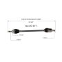 GSP NCV51577 Eagle, Mitsubishi (FWD) CV Axle Assembly  - Front Left