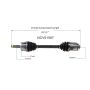 GSP NCV51587 Dodge, Mitsubishi CV Axle Assembly  - Front Left