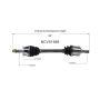 GSP NCV51588 Dodge, Mitsubishi CV Axle Assembly  - Front Right