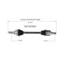 GSP NCV53023 13-18 Nissan Altima (Sedan - 2.5) CV Axle Assembly  - Front Left