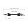 GSP NCV53095 INFINITI, Nissan (2.5, 3.5) CV Axle Assembly  - Front Left