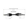 GSP NCV53525 92-94 Nissan Maxima SE CV Axle Assembly  - Front Left