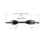 GSP NCV53531 INFINITI, Nissan CV Axle Assembly  - Front Left