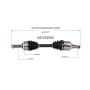 GSP NCV53552 Nissan (FWD) CV Axle Assembly  - Front Left