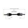 GSP NCV53581 Nissan (2.5, 3.5) CV Axle Assembly  - Front Left