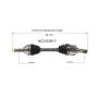 GSP NCV53917 07-11 Nissan Altima Hybrid (2.5) CV Axle Assembly  - Front Left