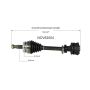 GSP NCV62004 90-97 Saab 9000 CV Axle Assembly  - Front