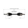 GSP NCV62007 Saab (2.0, 2.3, 2.5) CV Axle Assembly  - Front Left