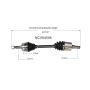 GSP NCV64506 99-02 Daewoo Leganza CV Axle Assembly  - Front Left