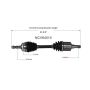 GSP NCV64510 99-02 Daewoo Nubira CV Axle Assembly  - Front Left