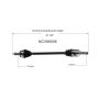 GSP NCV66008 Subaru CV Axle Assembly  - Front