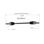 GSP NCV66010 Subaru (2.0, 2.5) CV Axle Assembly  - Rear
