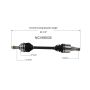 GSP NCV68035 99-02 Suzuki Esteem (1.8) CV Axle Assembly  - Front Left