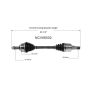 GSP NCV68502 02-07 Suzuki Aerio CV Axle Assembly  - Front Left