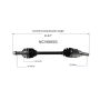 GSP NCV68503 95-00 Suzuki Esteem (1.6) CV Axle Assembly  - Front Left