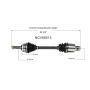 GSP NCV68513 02-03 Suzuki Aerio CV Axle Assembly  - Front Right