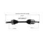 GSP NCV69027 Chevrolet, Geo, Toyota (Coupe - FWD) CV Axle Assembly  - Front Left