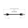 GSP NCV69028 Geo, Toyota (Coupe - FWD) CV Axle Assembly  - Front Right