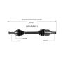 GSP NCV69051 Pontiac, Toyota (1.8 - FWD) CV Axle Assembly  - Front Left