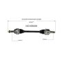 GSP NCV69068 Lexus (RWD) CV Axle Assembly  - Rear Left