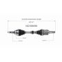 GSP NCV69099 13-18 Lexus ES300h CV Axle Assembly  - Front Left