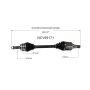 GSP NCV69171 10-11 Toyota Camry (2.5) CV Axle Assembly  - Front Left