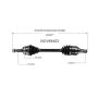 GSP NCV69453 Lexus, Toyota (2.5, 3.5) CV Axle Assembly  - Front Left