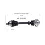 GSP NCV72100 Audi, Volkswagen (2.0, 3.2) CV Axle Assembly  - Front Left