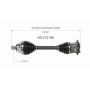 GSP NCV72166 12-15 Volkswagen Passat (2.0) CV Axle Assembly  - Front Left