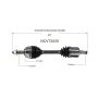 GSP NCV73525 Volvo CV Axle Assembly  - Front Left
