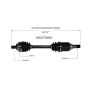 GSP NCV74001 08-09 Smart Fortwo CV Axle Assembly  - Rear Left
