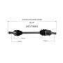 GSP NCV75063 Hyundai, Kia CV Axle Assembly  - Front Left