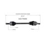 GSP NCV75065 Kia CV Axle Assembly  - Front Left