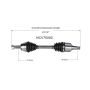 GSP NCV75082 Hyundai, Kia (1.6) CV Axle Assembly  - Front Left