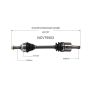GSP NCV75503 Kia CV Axle Assembly  - Front Left