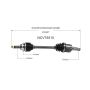 GSP NCV75510 01-05 Kia Rio CV Axle Assembly  - Front Left