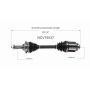 GSP NCV75537 03-09 Kia Sorento CV Axle Assembly  - Front Right