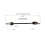 GSP NCV75538 Dodge, Hyundai, Kia CV Axle Assembly  - Front Right