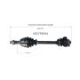 GSP NCV76004 14-20 Fiat 500L CV Axle Assembly  - Front Left