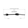 GSP NCV82022 Dodge, Jeep (2.4 - 4WD/AWD) CV Axle Assembly  - Front Right
