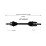 GSP NCV82023 Jeep (2.0, 2.4 - 4WD/FWD) CV Axle Assembly  - Front Left