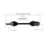 GSP NCV82024 Jeep (2.0, 2.4 - FWD) CV Axle Assembly  - Front Right
