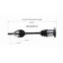 GSP NCV82074 92-01 AM General Hummer CV Axle Assembly  - Front Left