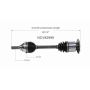 GSP NCV82999 92-01 AM General Hummer CV Axle Assembly  - Rear
