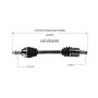 GSP NCV83500 02-05 Land Rover Freelander CV Axle Assembly  - Front Left