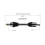 GSP NCV83501 02-05 Land Rover Freelander CV Axle Assembly  - Front Right